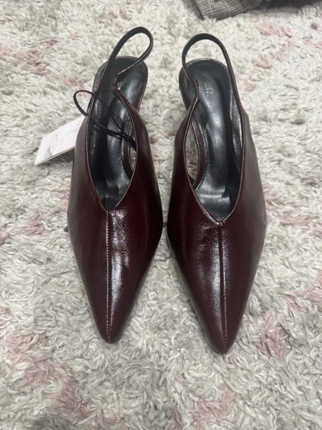 LEATHER SLINGBACK SHOES - Image 3