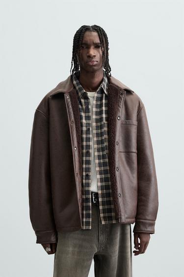 SOBRECAMISA DOBLE FAZ - Marrón de Zara