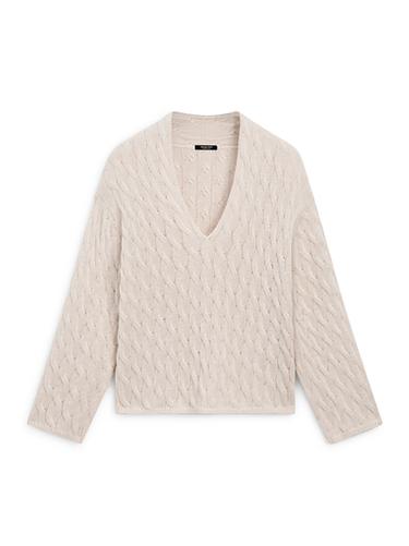 Zara Cotton blend knit sweater with knot details - Ecru