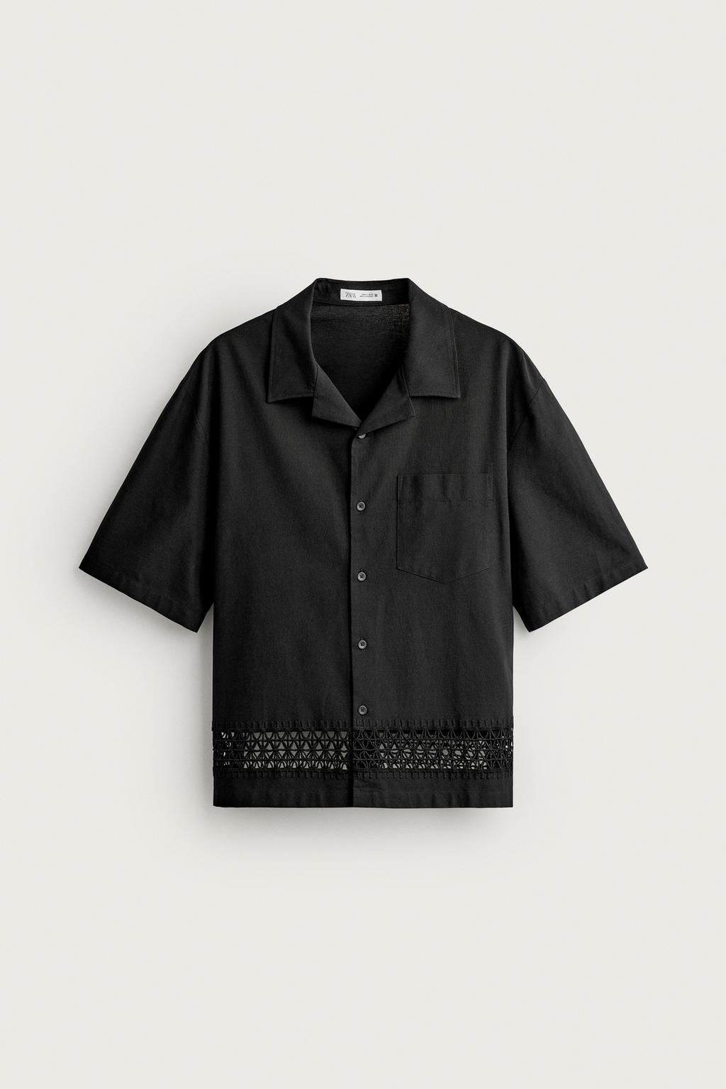 RELAXED FIT SHIRT WITH CONTRAST TRIM