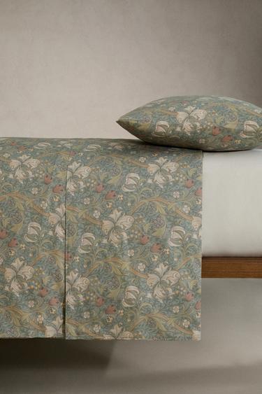 HOUSSE DE COUETTE SATIN DE COTON MORRIS & CO. - Vert de Zara - Image 2