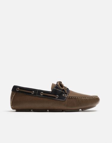 MOCASÍN CASUAL PIEL - Multicolor de Zara