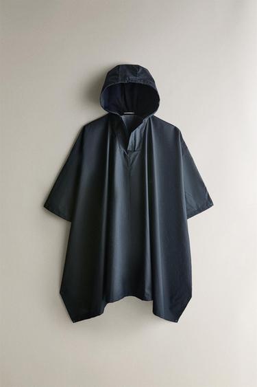 CAPE IMPERMÉABLE LONGUE DÉPERLANT - Bleu moyen de Zara - Image 0