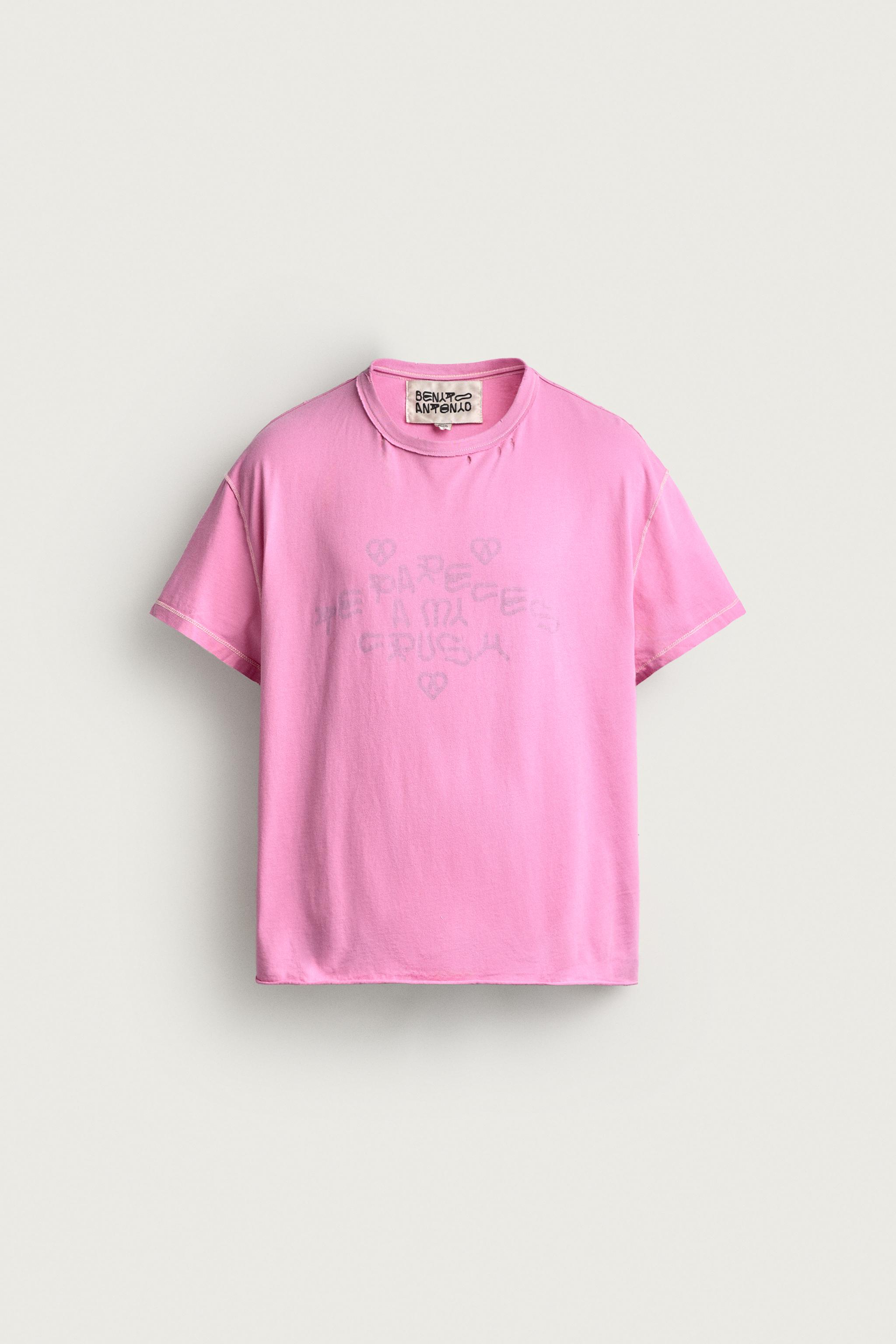Zara CRUSH SOLUK EFEKTLİ TERS DETAYLI T-SHIRT görsel 7