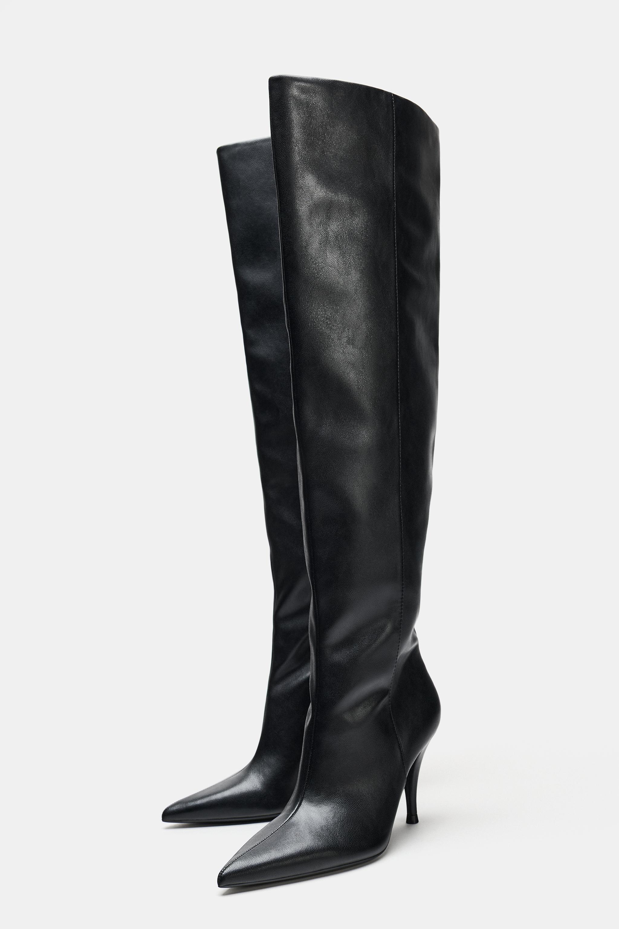 RUCHED HEELED BOOTS