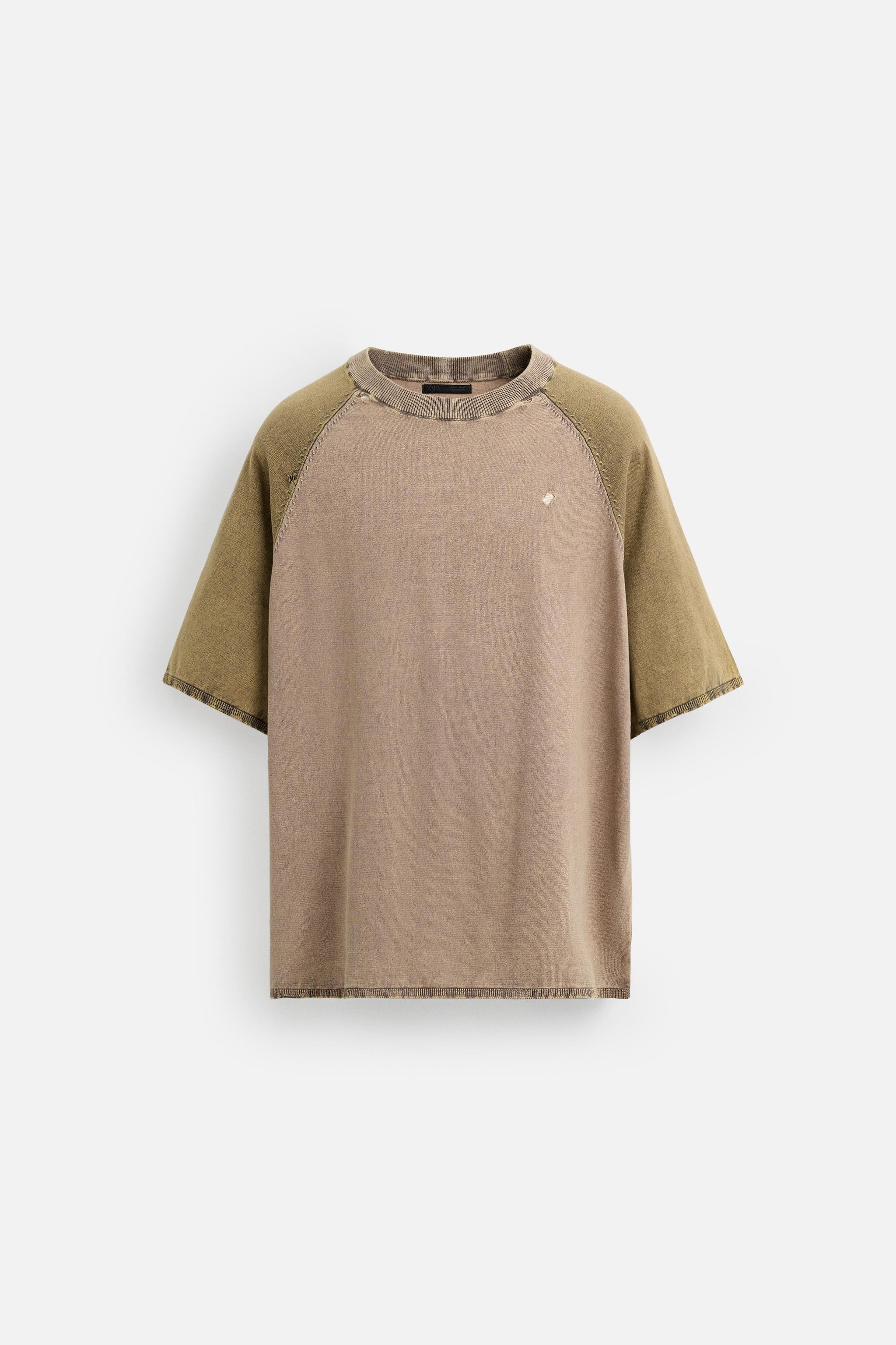 ★ドイツ発*ZARA*新作*フェード加工ニットTシャツ/BROWN★ ☆ドイツ発*ZARA*新作*オーバーサイズニットポロシャツ/R