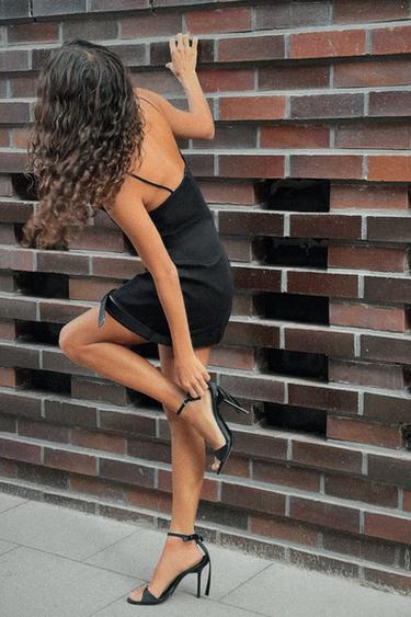 SHORT DRESS WITH HIP BELT - Black by Zara - Image 3