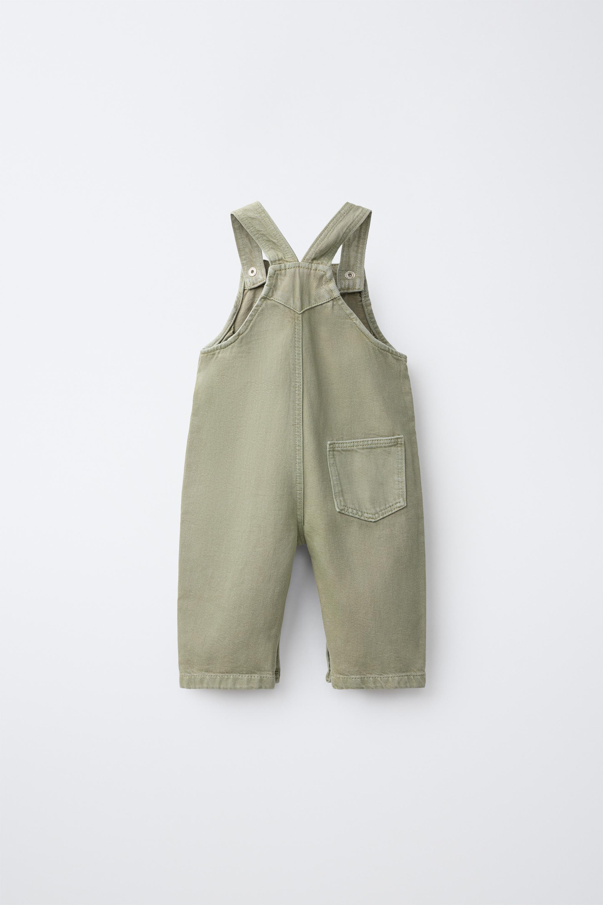 SOLID TWILL LONG JUMPSUIT — Khaki
