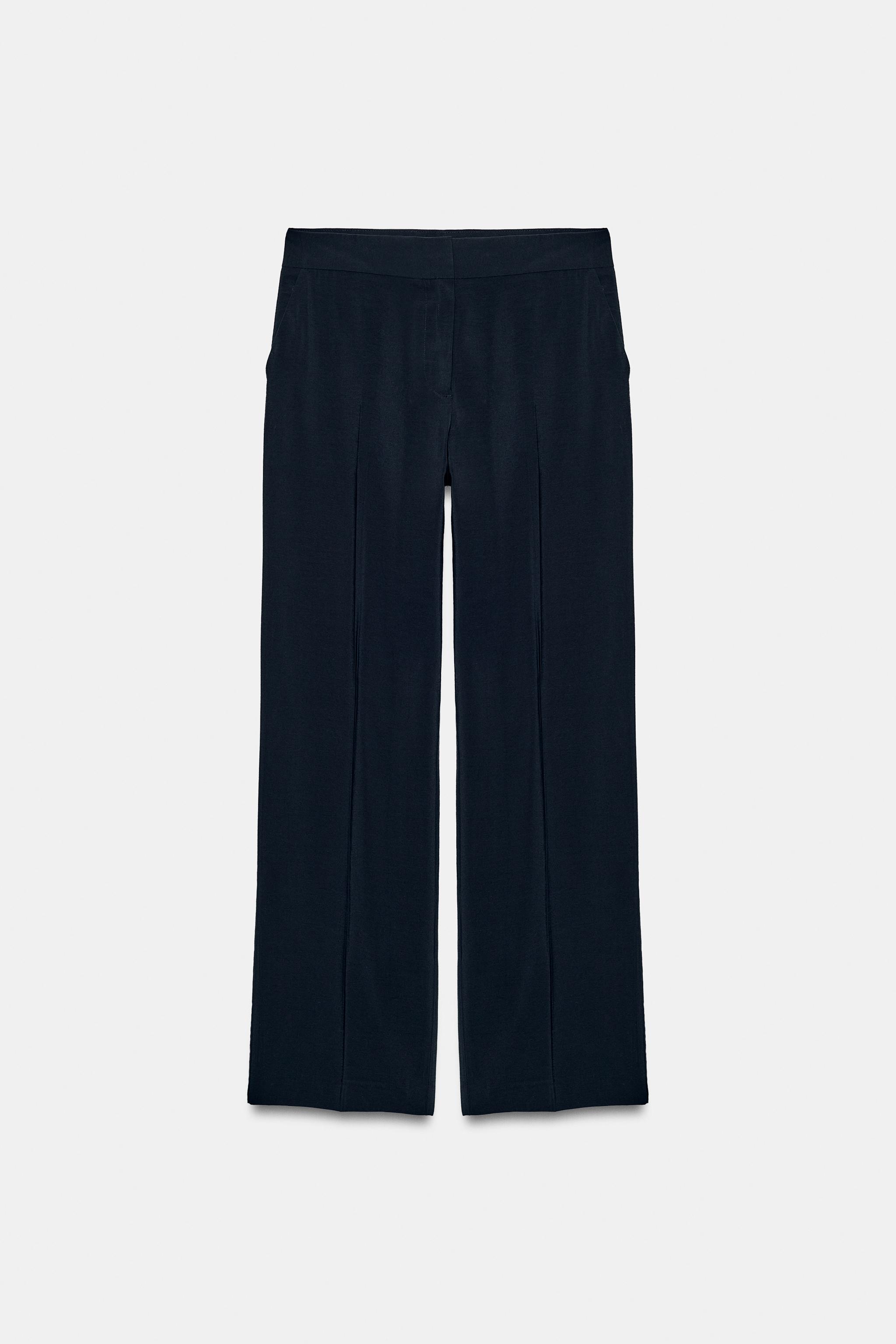 HIGH-RISE STRAIGHT-LEG TROUSERS