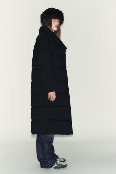 ANORAK LONG COL ENVELOPPANT DÉPERLANT COUPE-VENT - Noir de Zara - Image 5