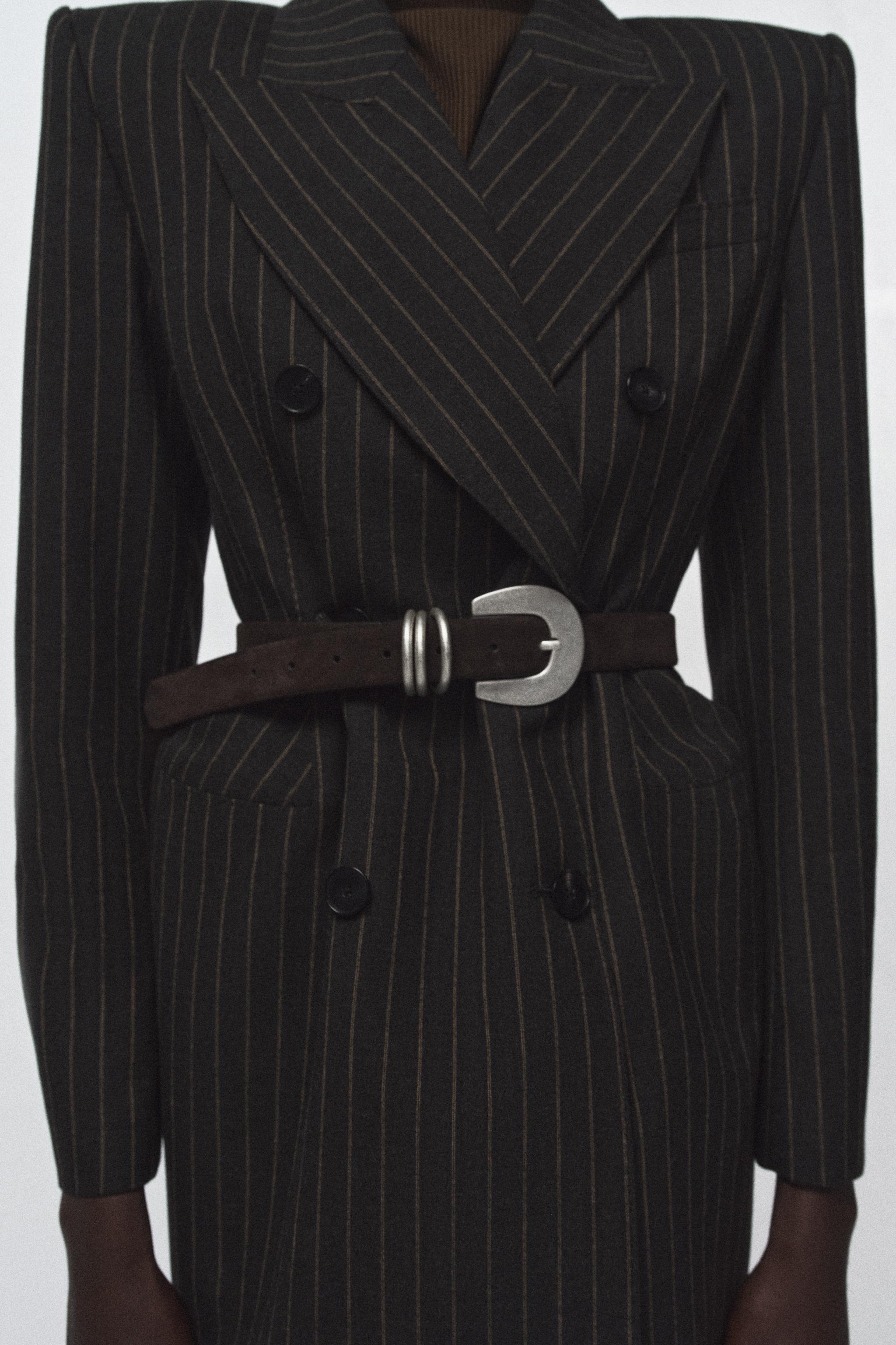 CEINTURE EN CUIR DAIM 100 % TRIPLE PASSANT