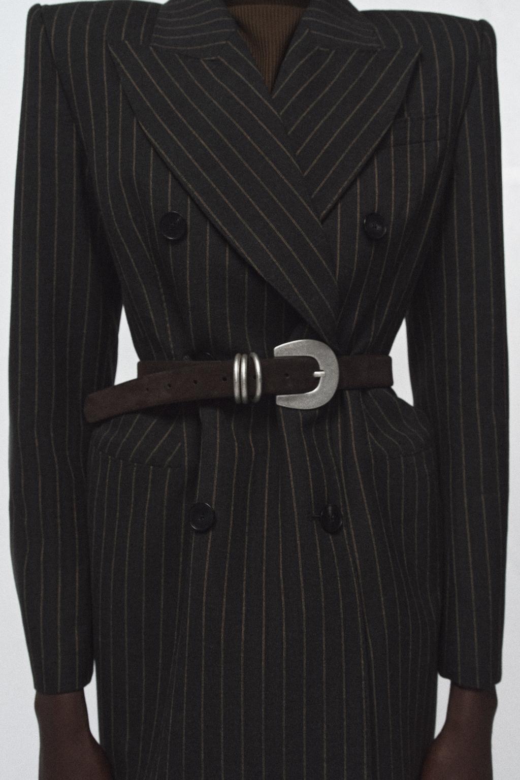 100% SUEDE LEATHER BELT WITH TRIPLE KEEPER - image 3