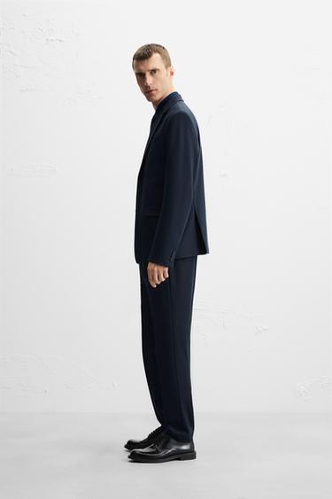 PANTALON DE COSTUME CONFORT - Bleu marine de Zara - Image 3