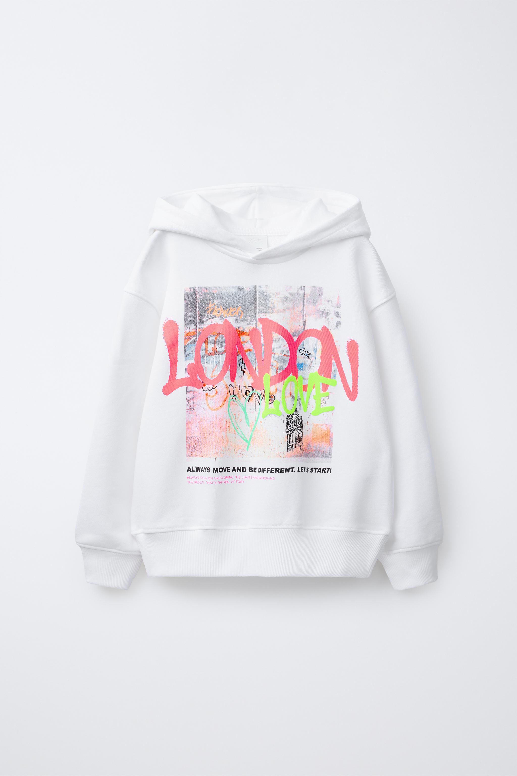 GRAFFITI HOODIE - Oyster-white | ZARA United States