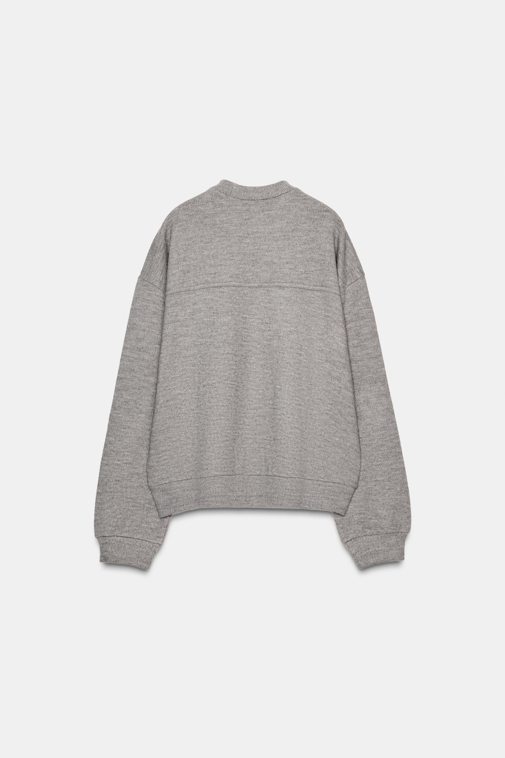 SOFT LONG SLEEVE SWEATSHIRT - Chocolate | ZARA Canada