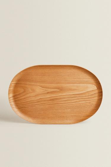 OVAL WOOD TRAY - Light beige by Zara - Image 0