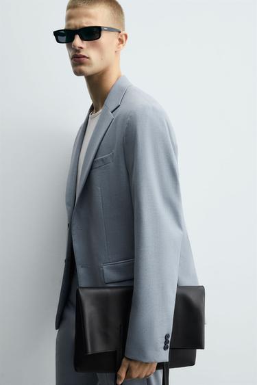 BLAZER DE COSTUME SLIM FIT - Bleu ciel de Zara - Image 4