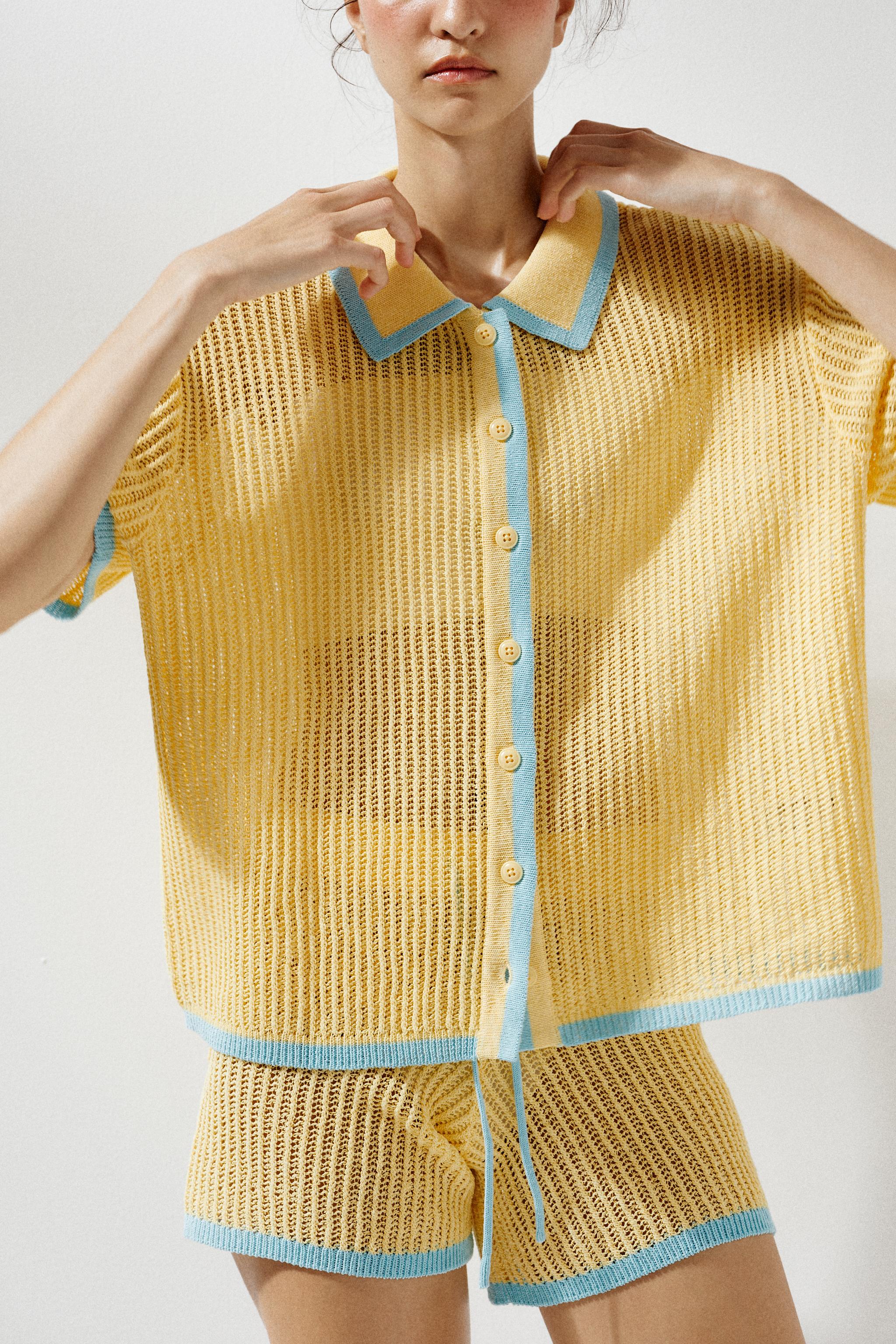 VESTE POLO EN MAILLE