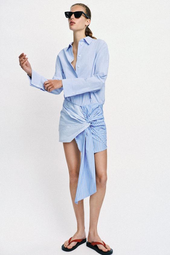 SHORT KNOTTED SHIRTDRESS from Zara - $79.90