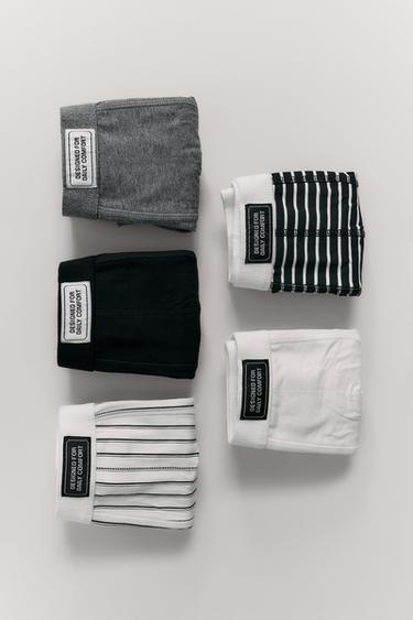 2-6 YEARS/ 5-PACK OF BOXERS WITH LABEL - Black by Zara