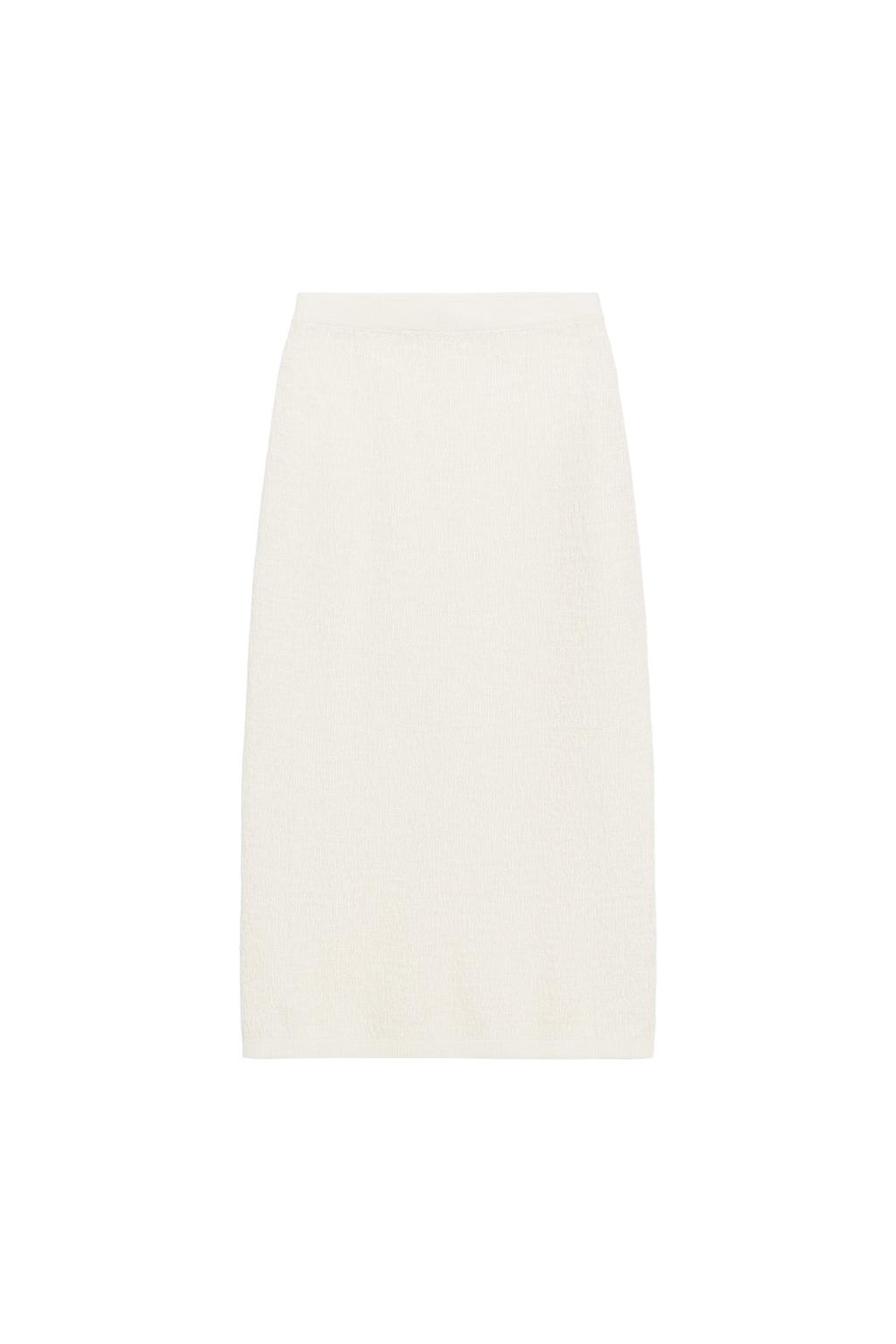 STRUCTURED KNIT STRAIGHT SKIRT - image 3