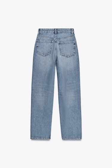 TRF RIPPED HIGH-WAIST MOM JEANS - Navy blue by Zara - Image 7