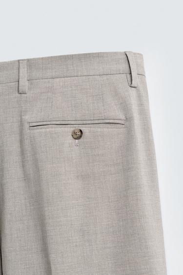 TEXTURED SUIT TROUSERS - Greyish by Zara - Image 7
