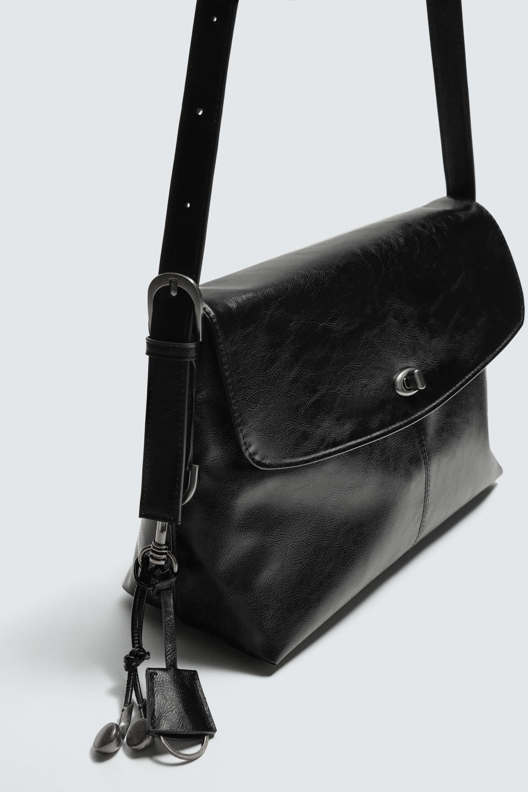 フラップ クロスボディバッグ - ブラック | ZARA Japan / 日本