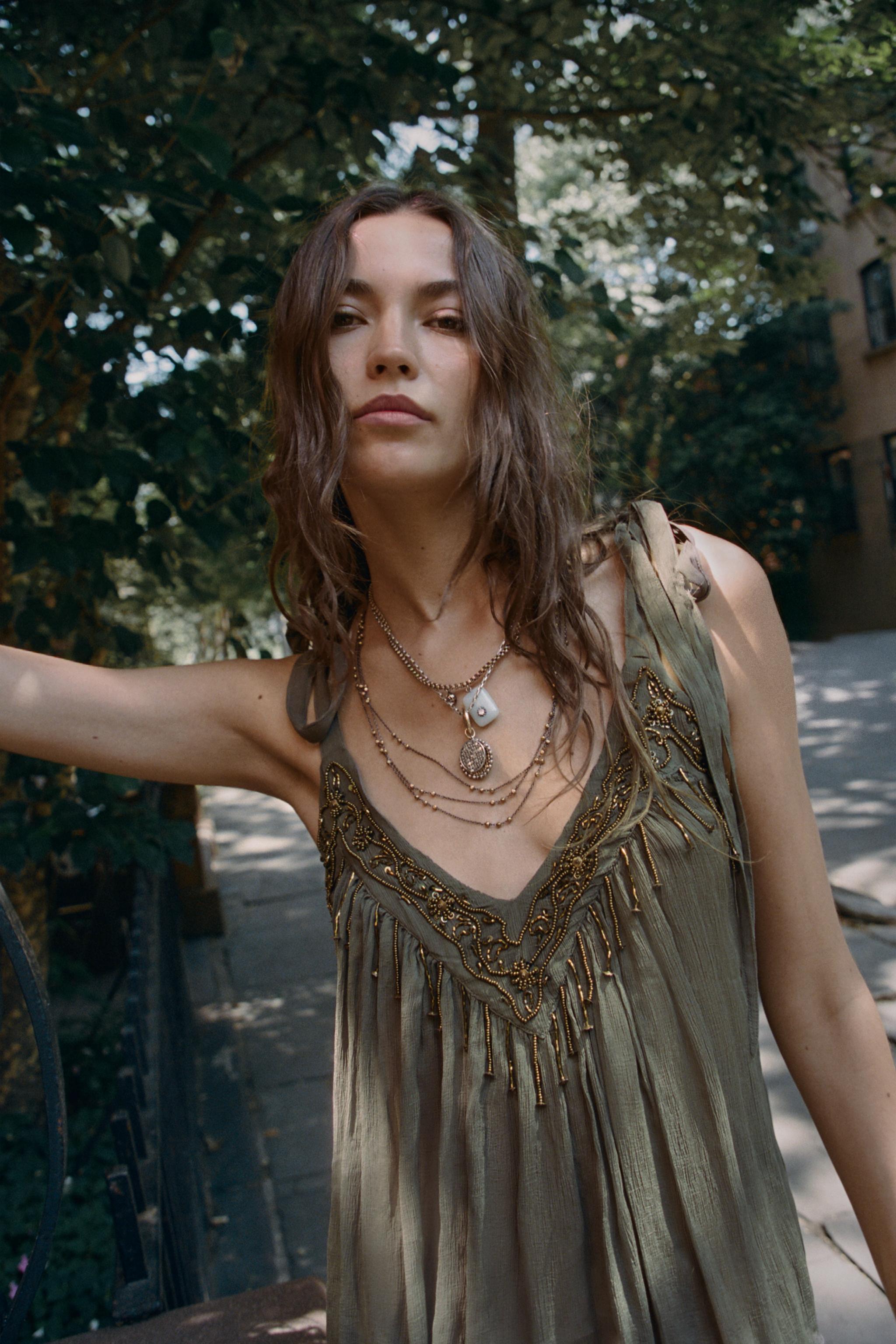 BEADED SEQUIN TOP