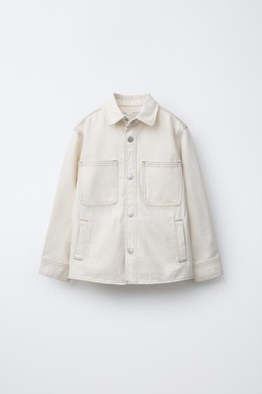 ECRU WORKER OVERSHIRT - Ecru by Zara - Image 0