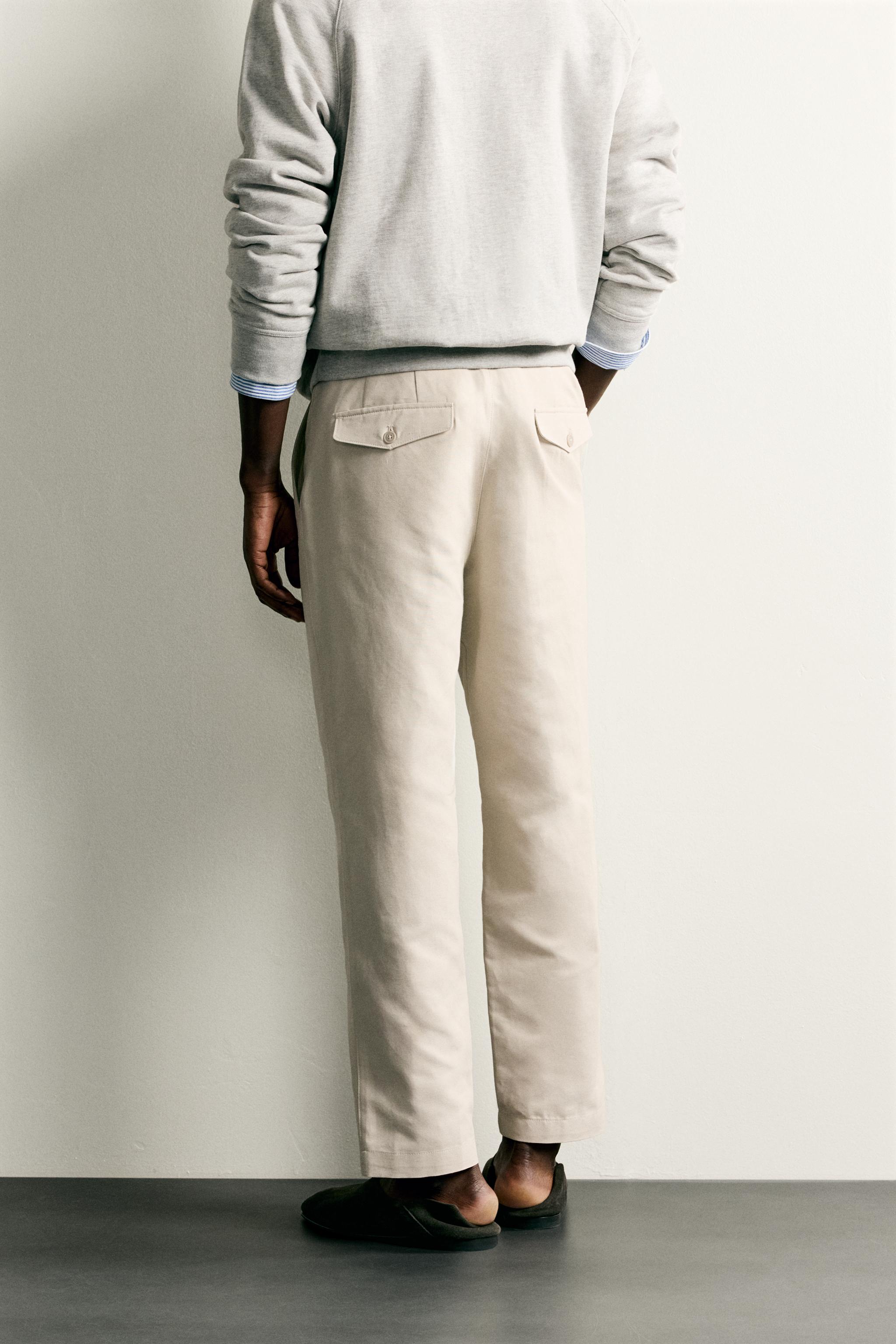 COTTON-LINEN RELAXED FIT PANTS