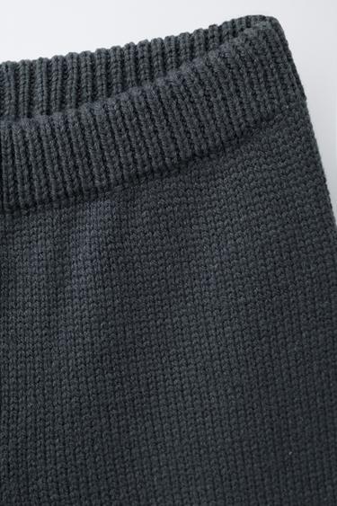 EMBROIDERED FLORAL KNIT CULOTTES - Mid-blue by Zara - Image 2