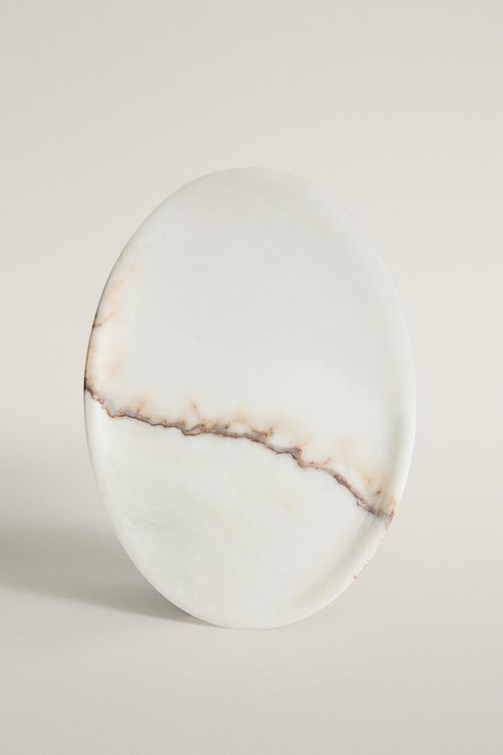 OVAL ALABASTER TRAY - White by Zara - Image 0