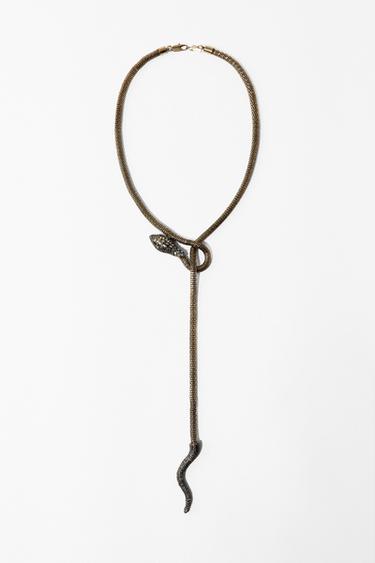 COLLAR SERPIENTE TEXTURA - Dorado de Zara