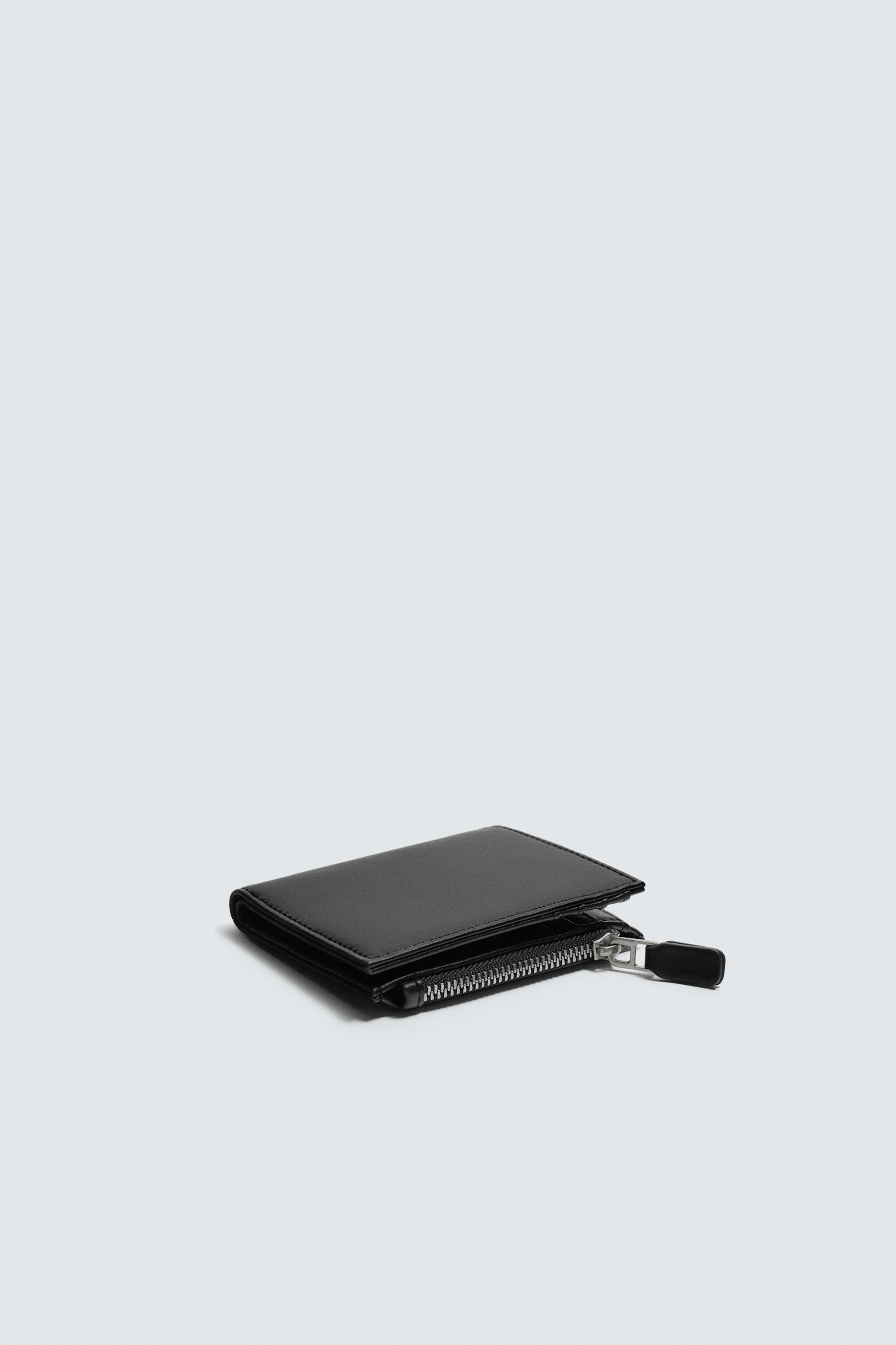 SOLID COIN PURSE WALLET - Black | ZARA United States