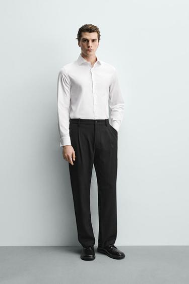 CAMISA SLIM FIT PUNY BOTÓ DE PUNY - Blanc de Zara - Imatge 0