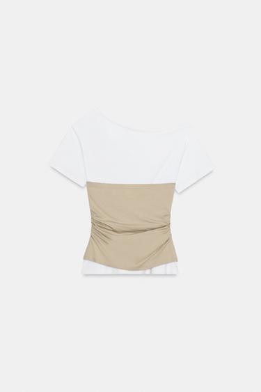 ASYMMETRIC GATHERED TOP - White by Zara - Image 2