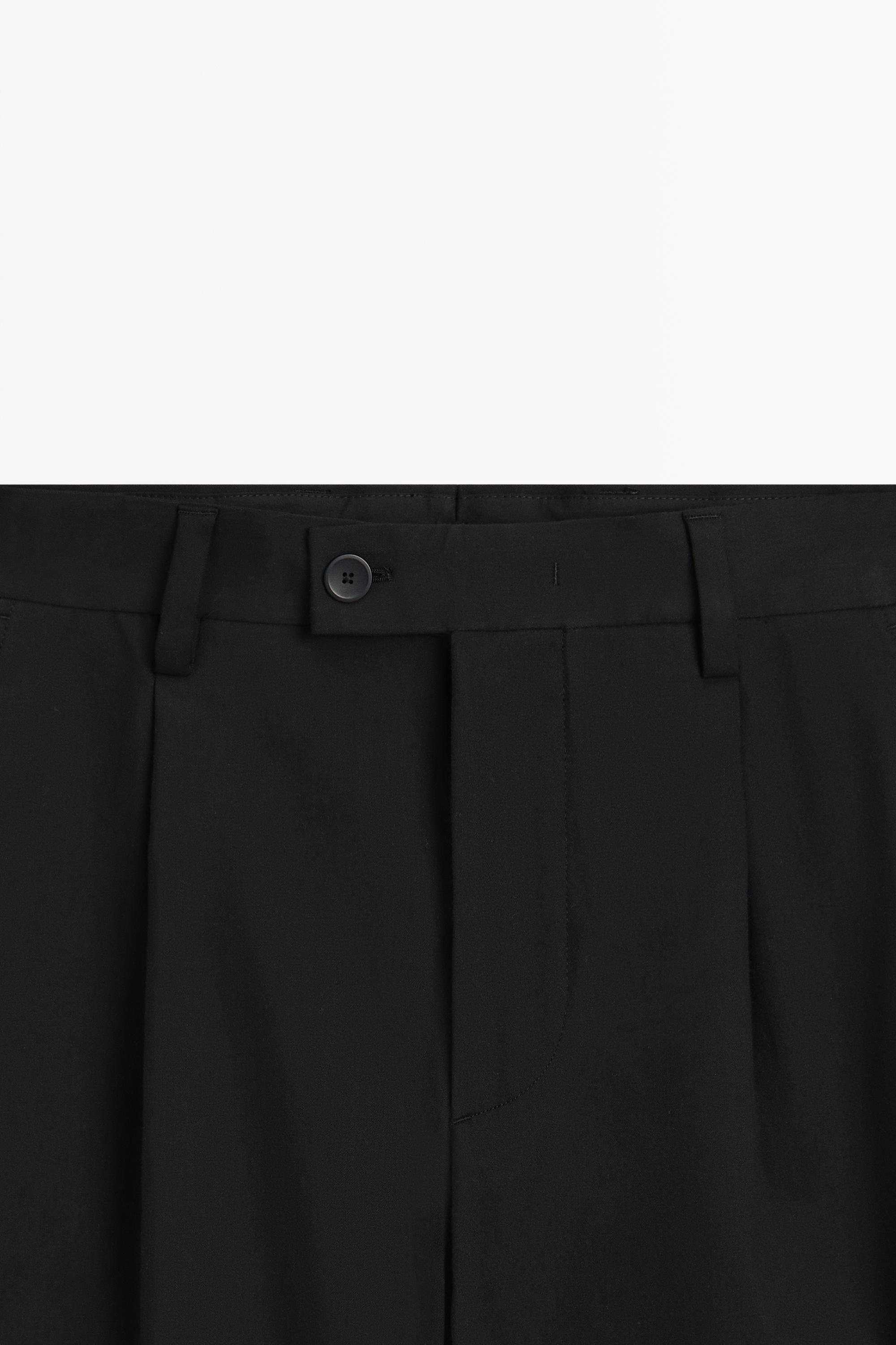 Wide-leg darted pants
