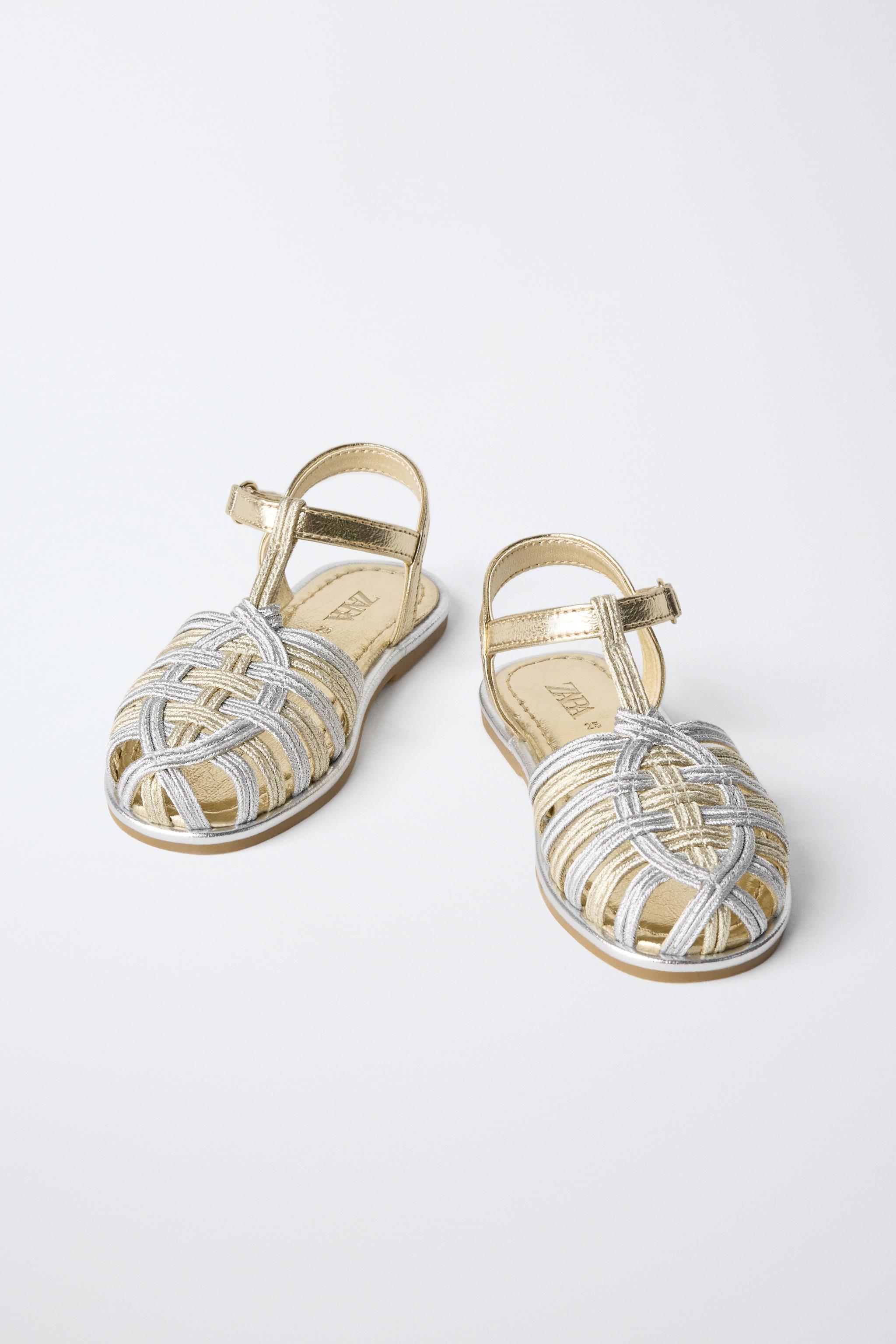 Детские сандалии Zara METALLIC SANDALS — фото 4