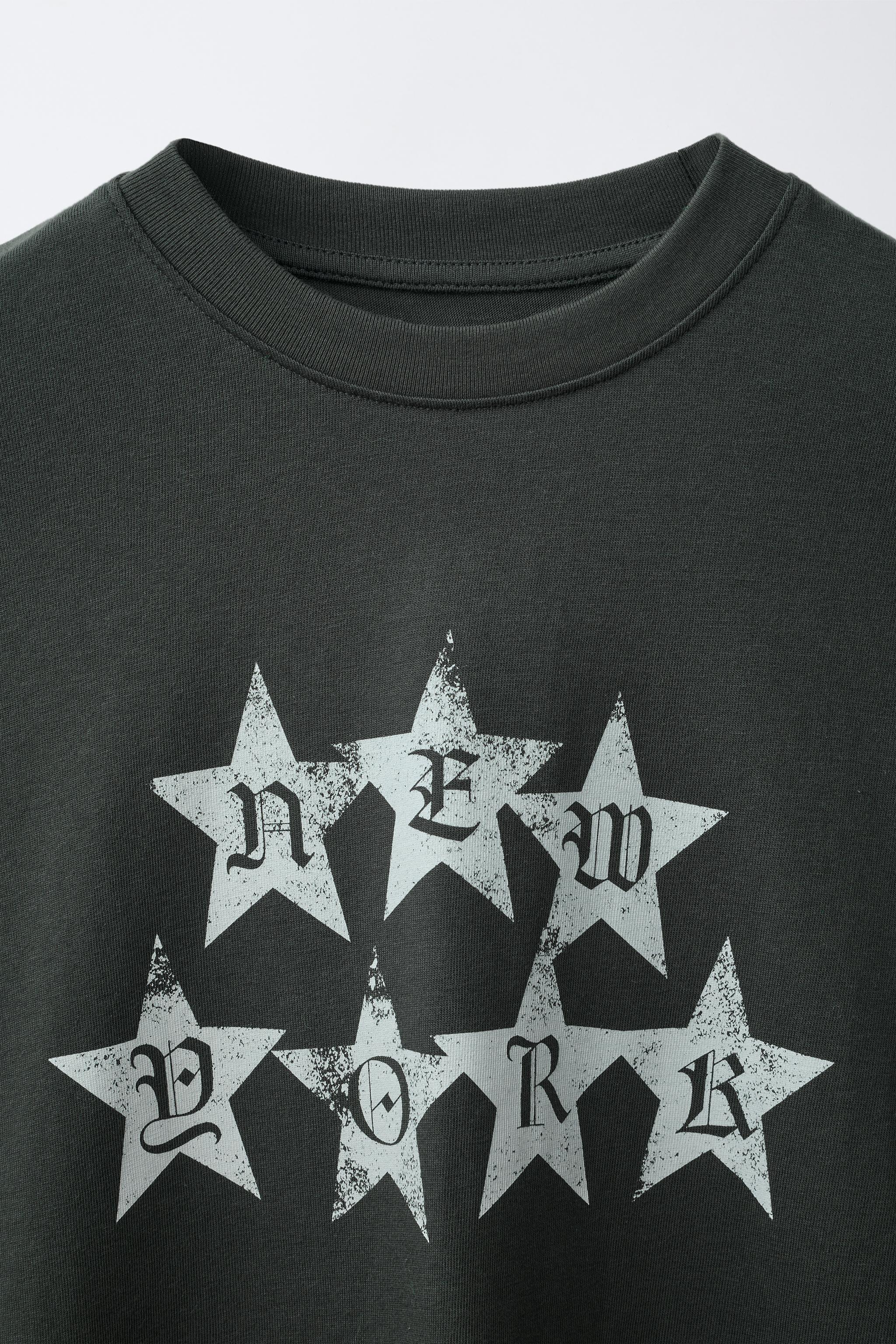DOUBLE SLEEVE PRINTED T-SHIRT