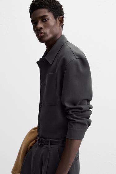SOBRECAMISA BOXY FIT - Gris de Zara