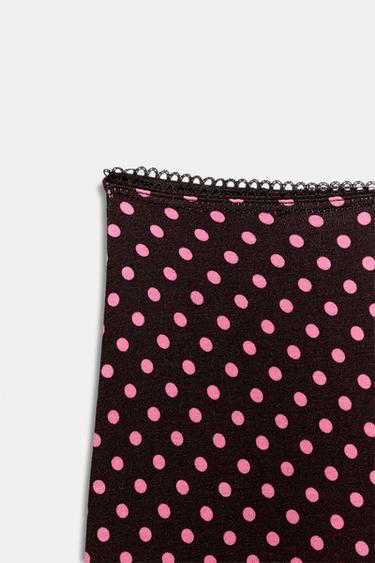POLKA DOT MIDI SKIRT - Brown by Zara - Image 5