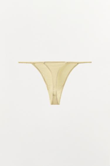SILK BLEND THONG - Yellow by Zara - Image 5
