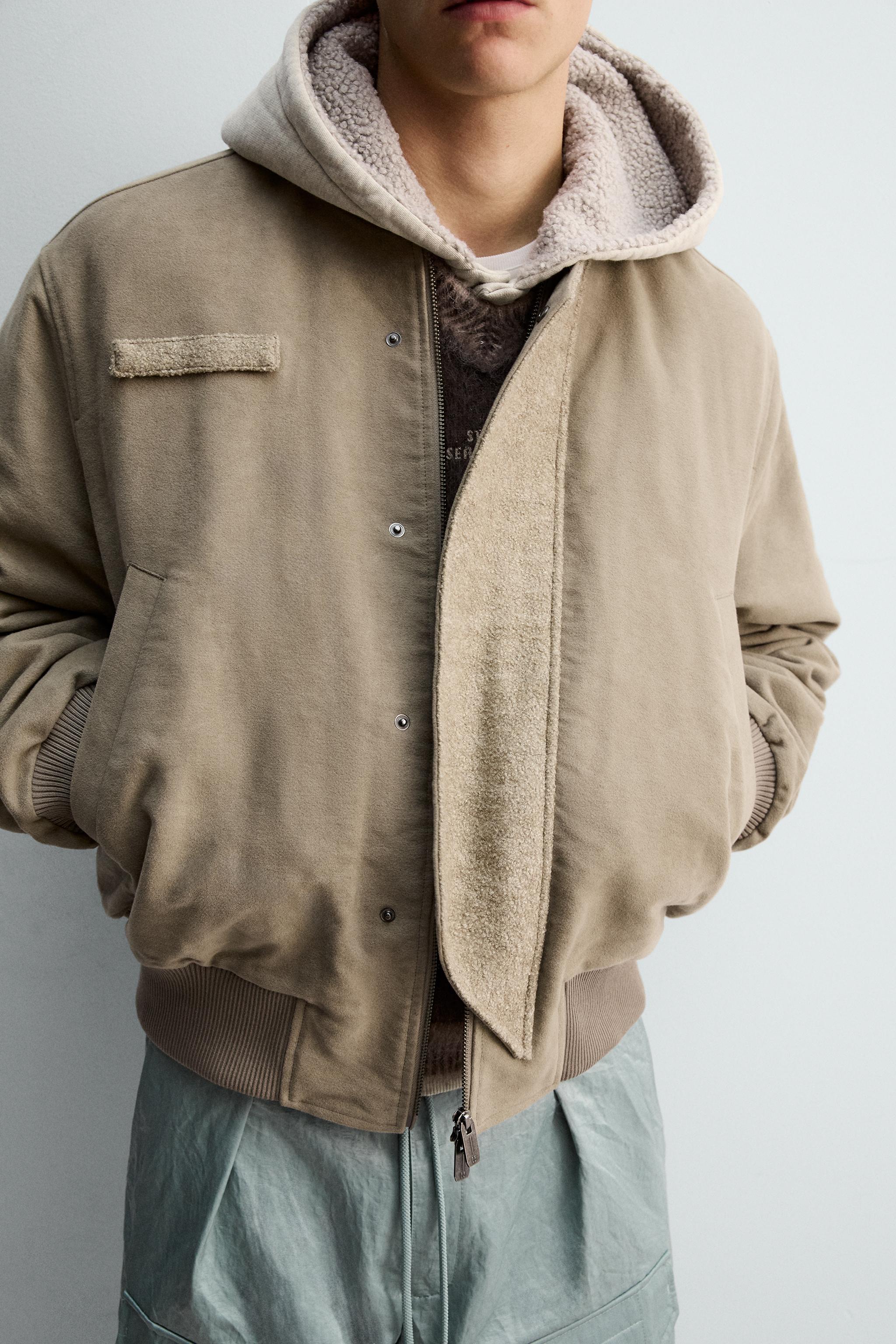 テクスチャーボンバージャケット X SR_A - ブルー/グレー | ZARA Japan