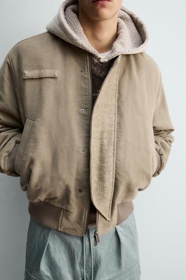 BLOUSON BOMBER TEXTURÉ X SR_A - Gris taupe de Zara - Image 5