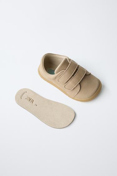 LEATHER BAREFOOT PLIMSOLLS - Sand Brown by Zara - Image 3