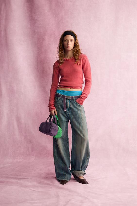 JERSEY PUNTO CUELLO PICO FRUIT OF THE LOOM™ - BURGANDY MARS de Zara - Imagen 0