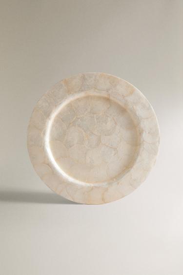 ONDERBORD MET SCHELP - Lichtbeige van Zara - Afbeelding 0