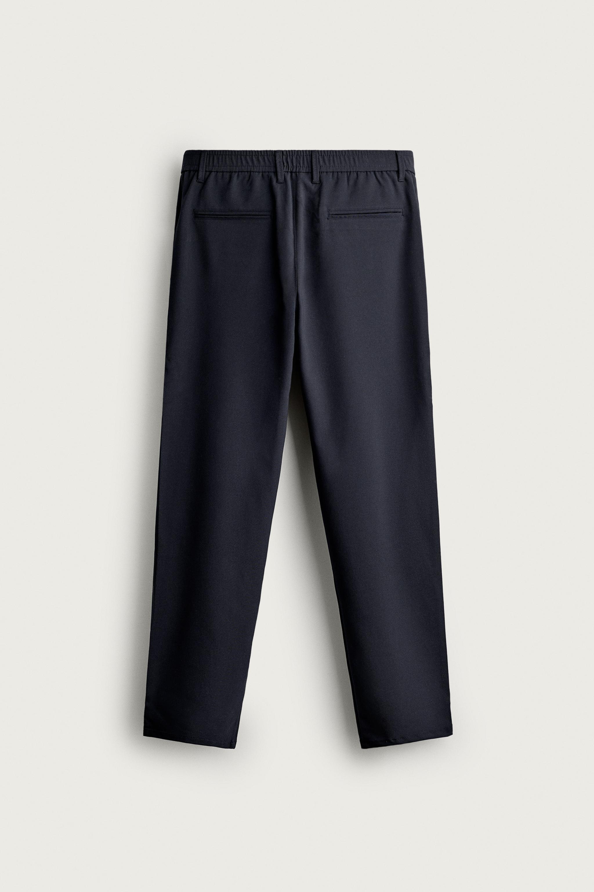 COMFORT SLIM FIT PANTS - Navy blue | ZARA United States