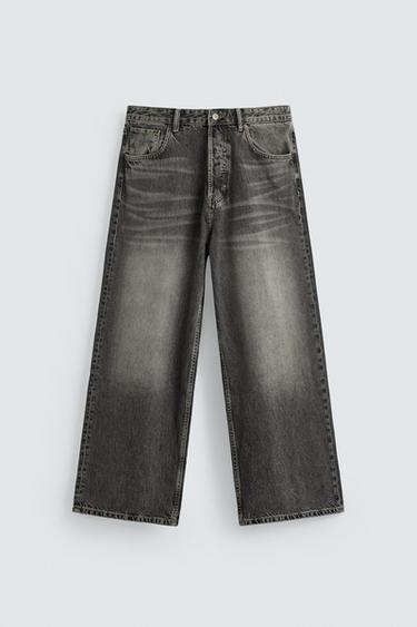 JEANS SUPER BAGGY FIT - Carbón de Zara
